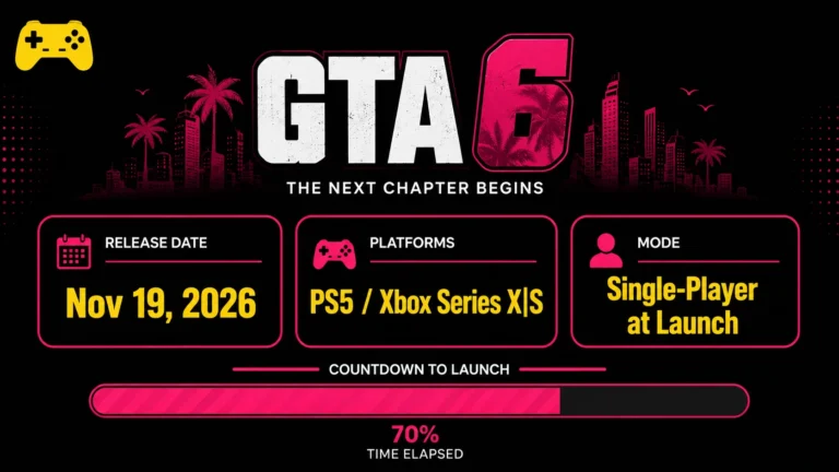 GTA 6 release date November 19 2026 confirmed for PS5 and Xbox Series X S