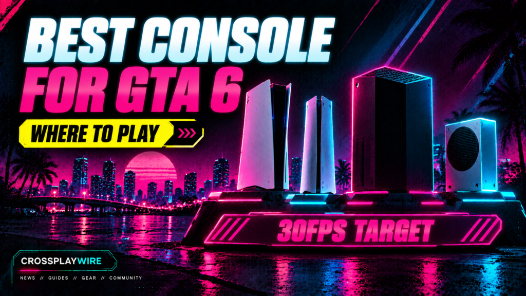 Best console for GTA 6 featured image comparing four current consoles