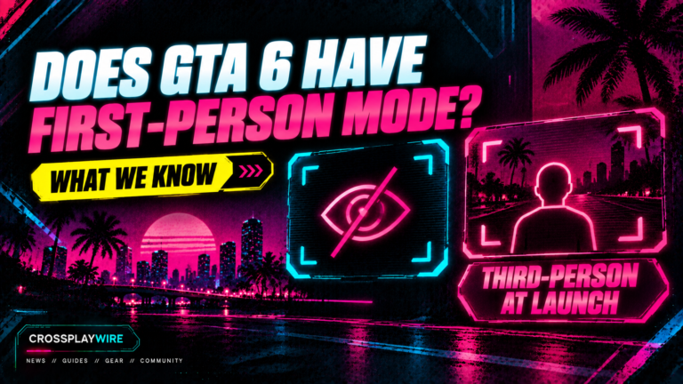 Does GTA 6 have first-person mode featured image with camera view icons