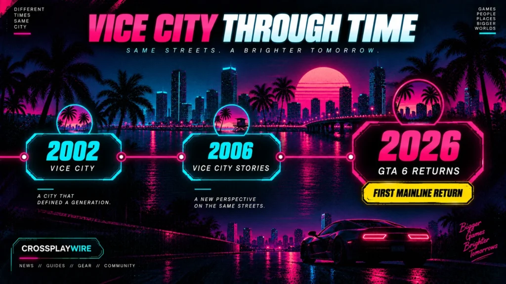 Timeline of GTA games set in Vice City leading to GTA 6