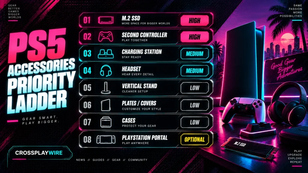 PS5 accessories ranked by priority for GTA 6 launch week